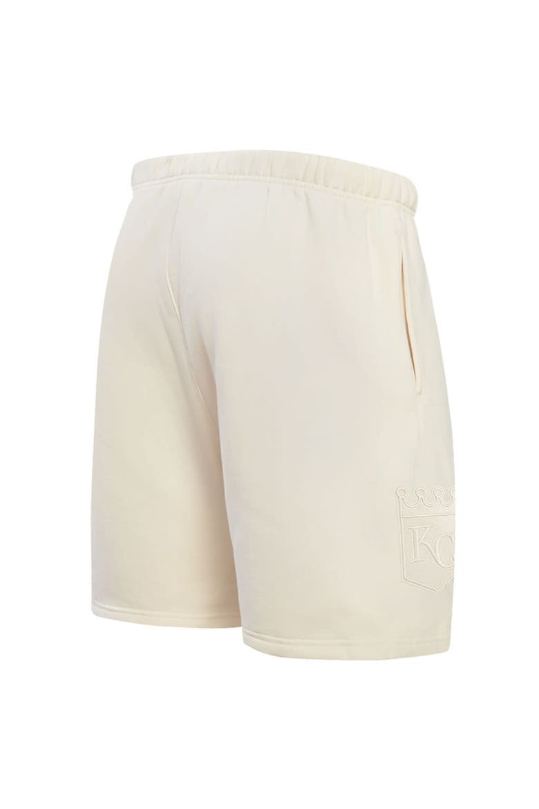 Men's Pro Standard Cream Kansas City Royals Neutral Fleece Shorts, Alternate, color, Cream