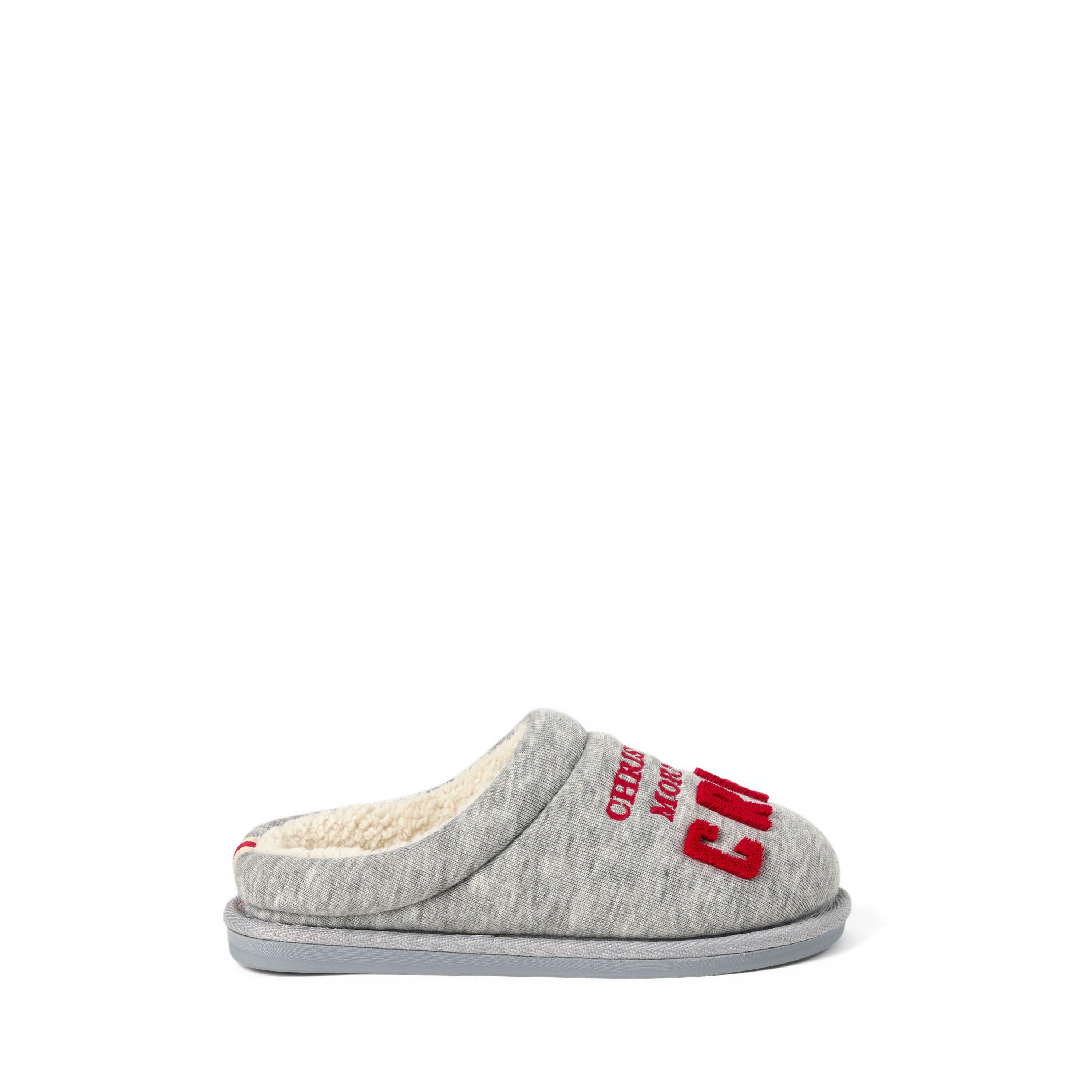 Kids Christmas Morning Crew Slippers, Alternate, color, LIGHT HEATHER GREY