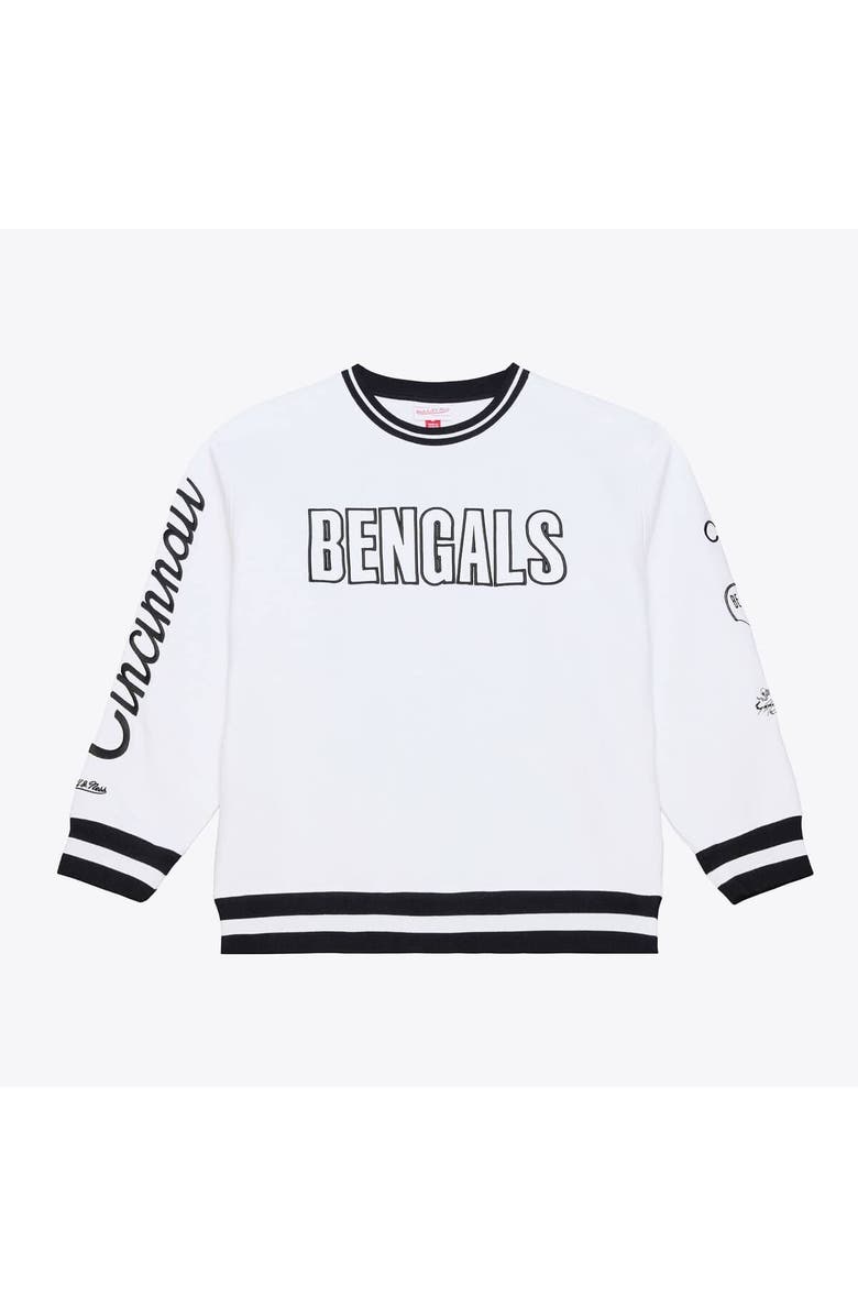 Mitchell & Ness Men's Mitchell & Ness White Cincinnati Bengals Arctic Fleece Sweatshirt, Main, color, White