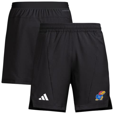 Men's adidas Black Kansas Jayhawks Program Woven Training Shorts