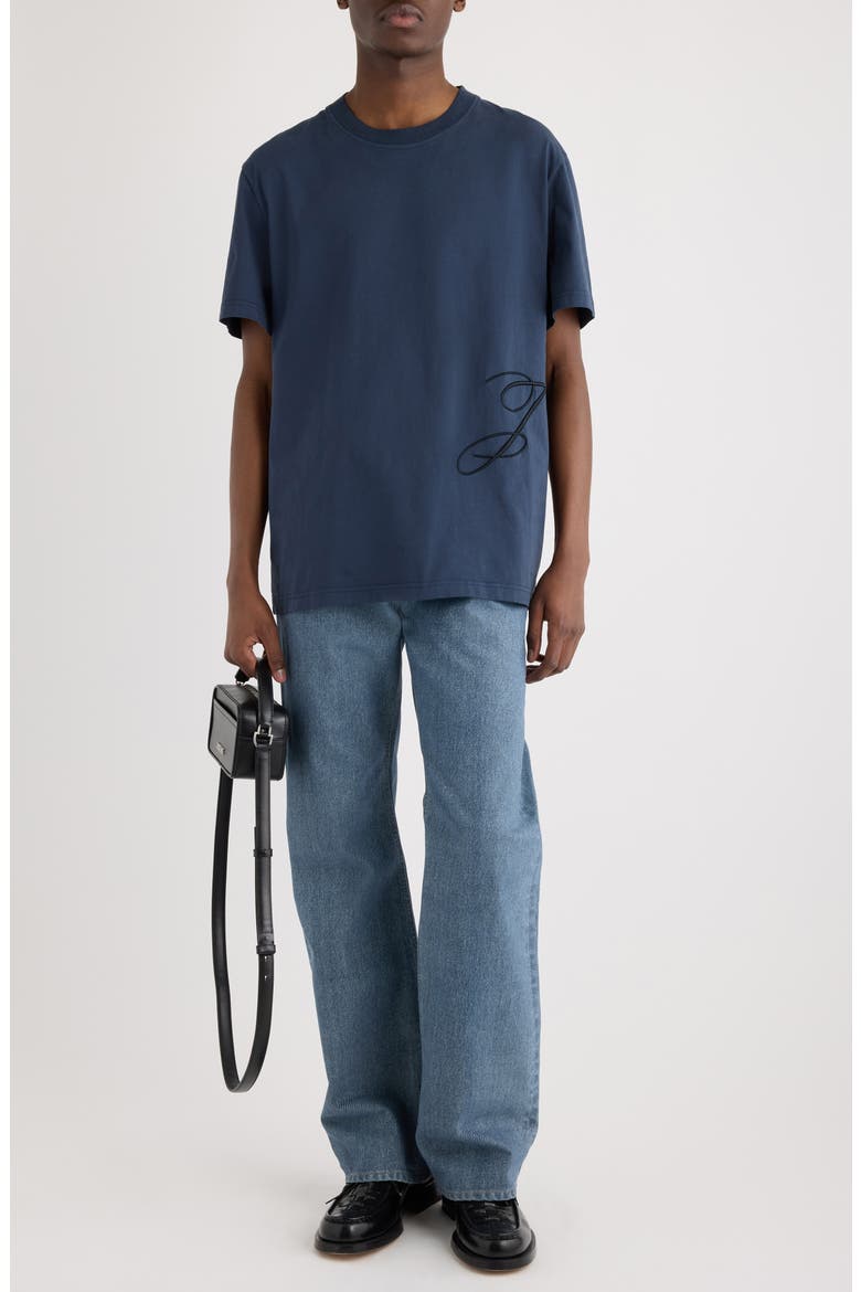 Le De Nimes Droit Straight Leg Jeans, Alternate, color, BLUE