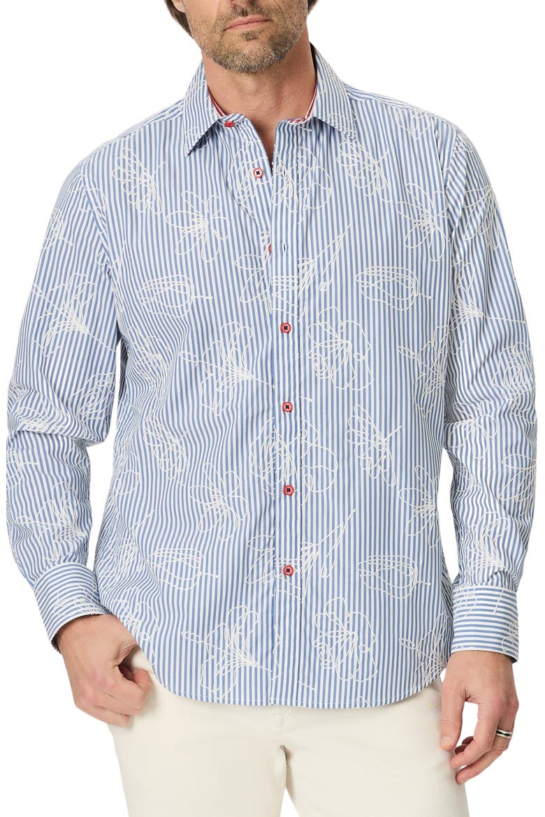 Darien Long Sleeve Button Up Shirt, Main, color, TRUE BLUE
