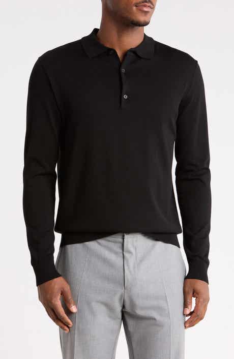 Long Sleeve Knit Polo