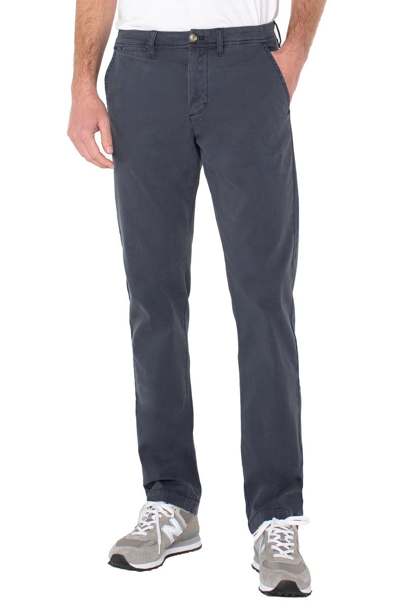 Liverpool Los Angeles Straight Leg Stretch Twill Chinos, Main, color, Night Watch
