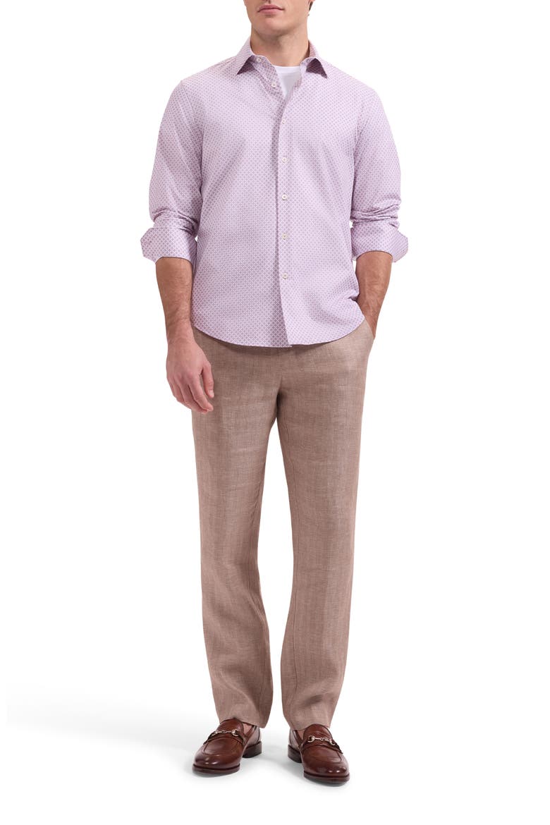 James OoohCotton® Floral Print Button-Up Shirt, Alternate, color, DUSTY PINK