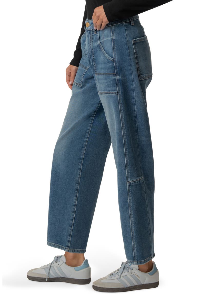 Ashton High Waist Crop Barrel Jeans, Alternate, color, AUTHOR