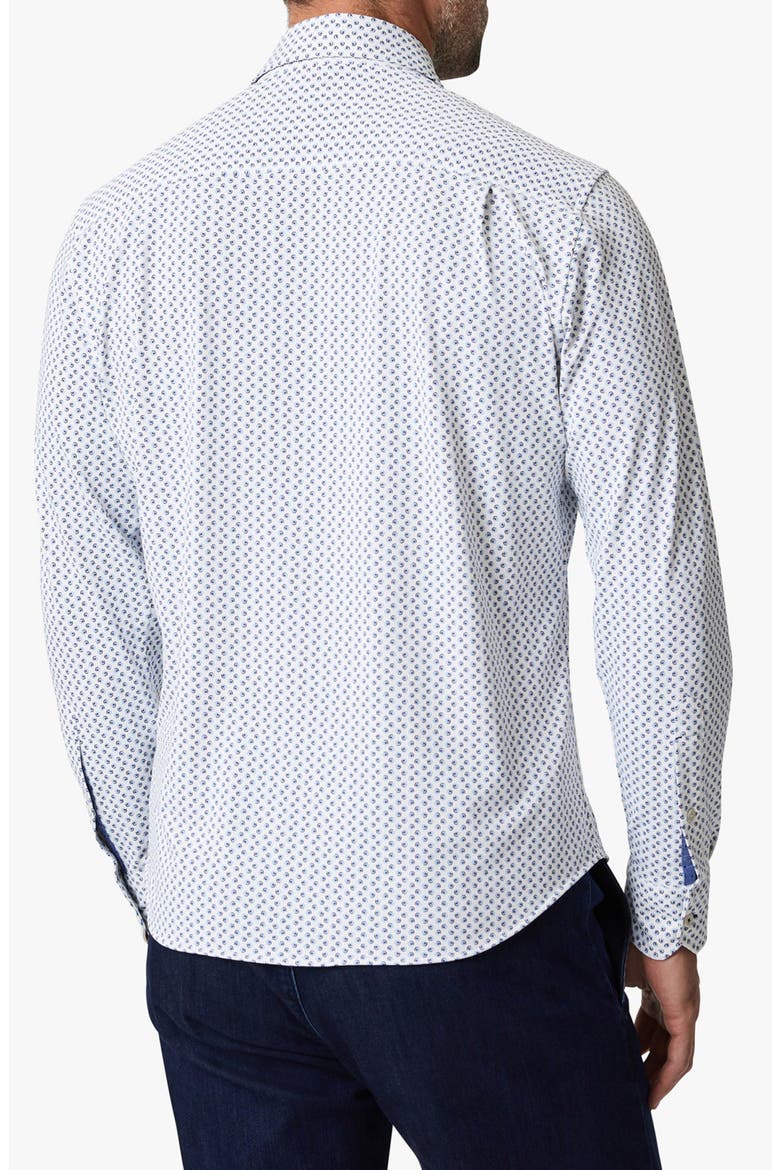 Ocean Dot Button-Up Shirt, Alternate, color, WHITE