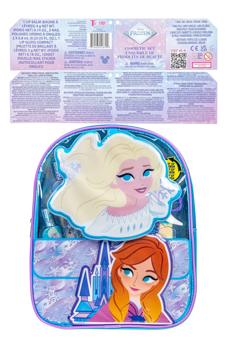 TOWNLEYGIRL x Disney<sup>®</sup> Kids' Frozen Backpack Cosmetic Set, Alternate, color, Blue