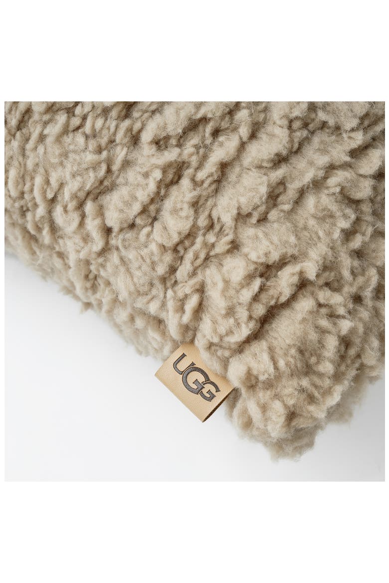 Shira Fleece Accent Pillow, Alternate, color, MUSTARD SEED