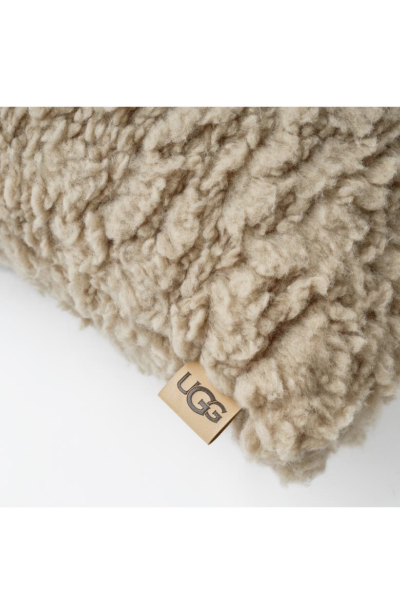 UGG<sup>®</sup> Shira Fleece Accent Pillow, Alternate, color, Mustard Seed