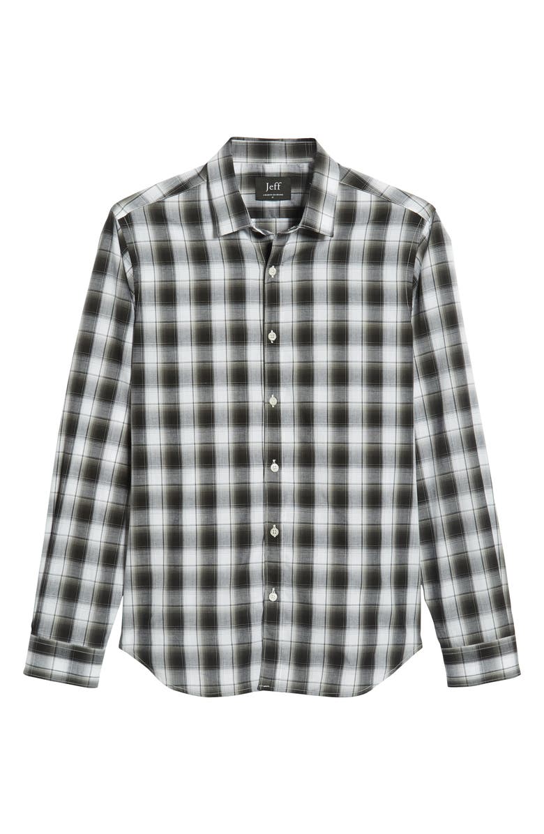 Jeff Buffalo Slim Fit Check Flannel Shirt, Alternate, color, 