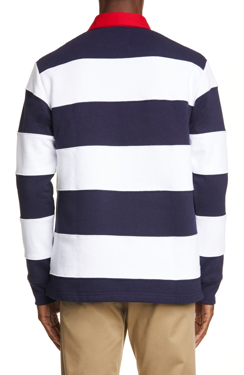 Noon Goons Fielders Stripe Fleece Rugby Shirt, Alternate, color,