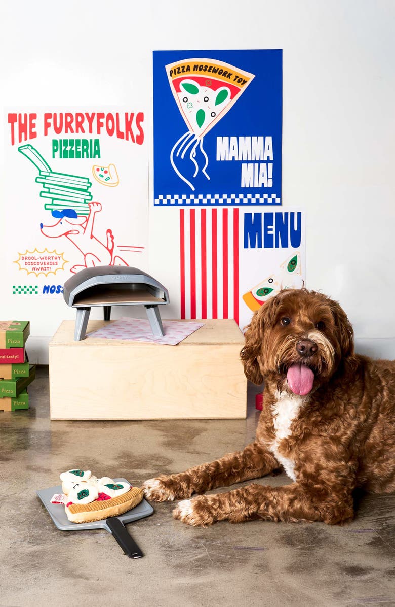 the furryfolks Pizza Dog Toy, Alternate, color, Multi
