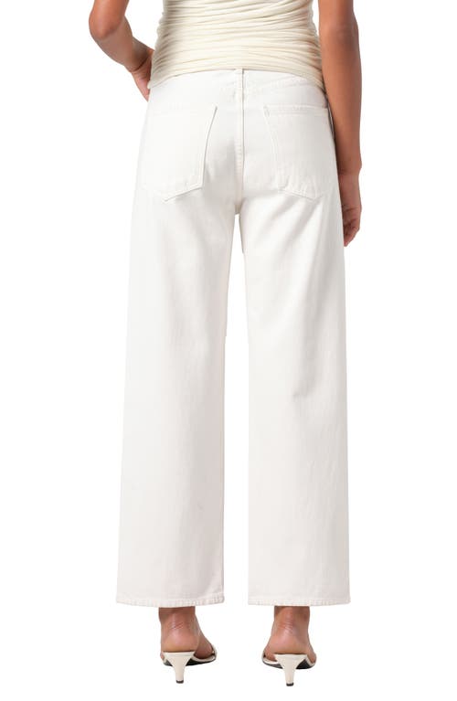 Agolde Ren High-rise Crop Wide-leg Jeans In Fortune Cookie (natural)