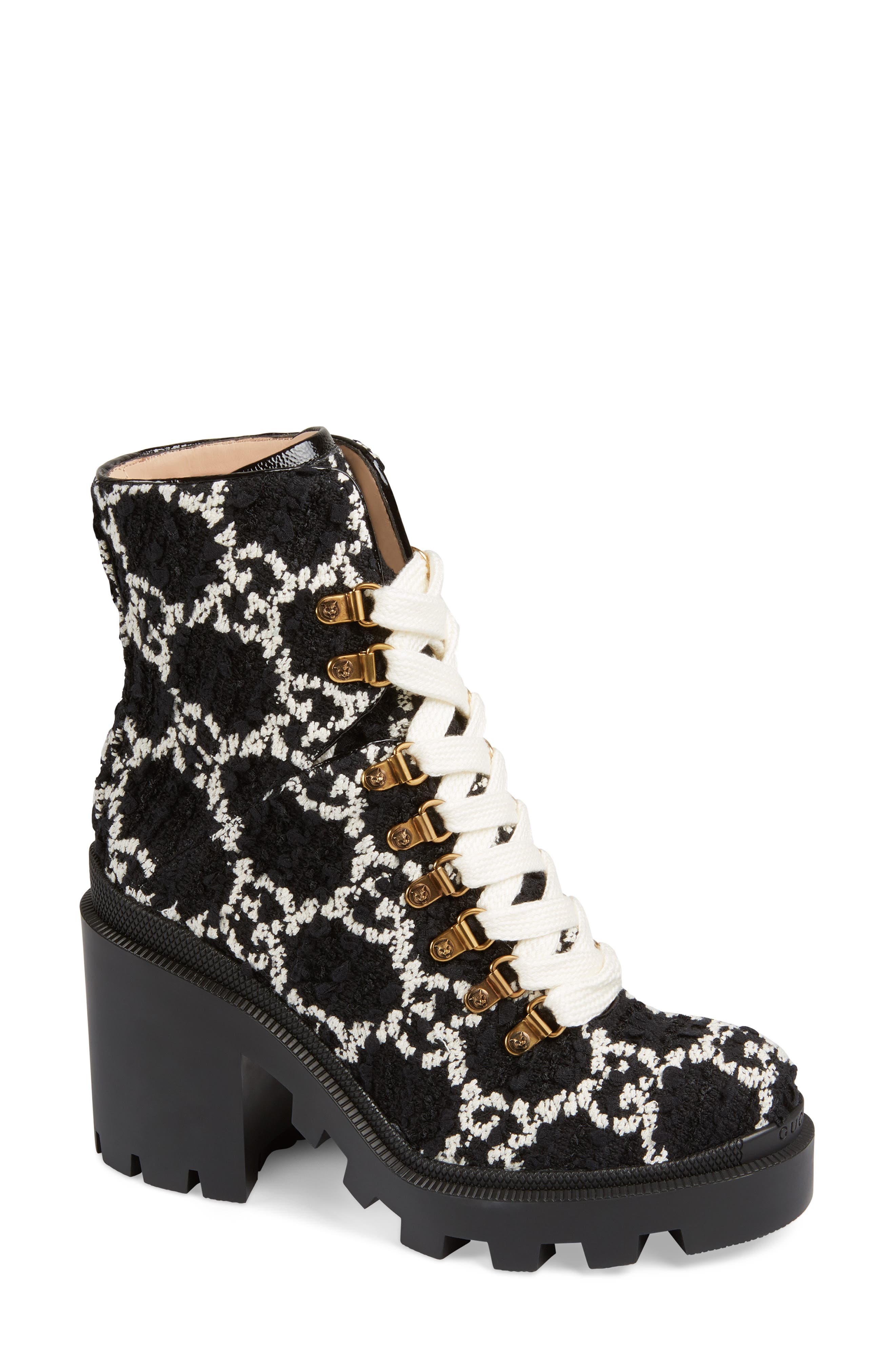 Gucci Trip Logo Bootie, Alternate, color, 