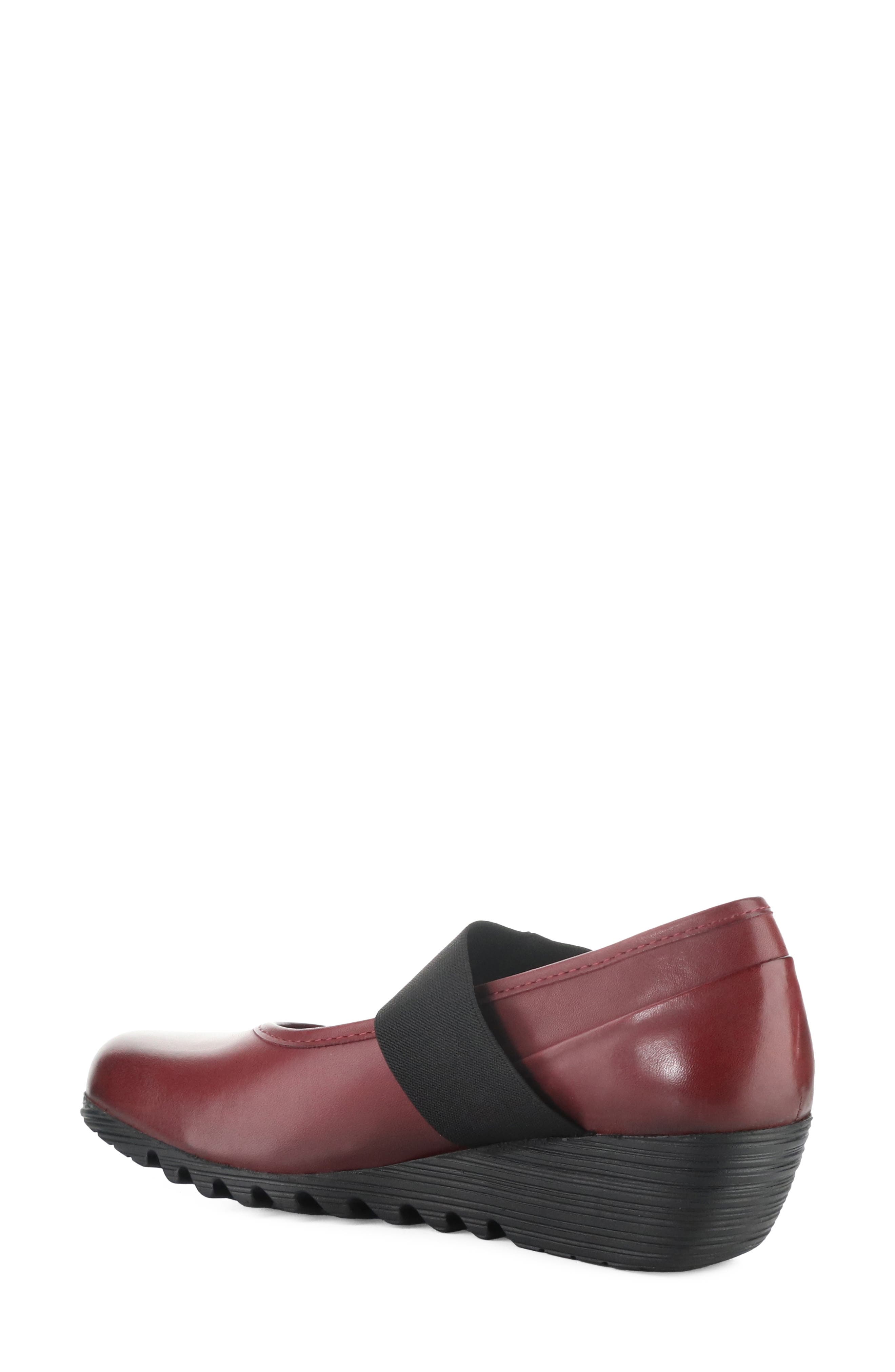 Olid Leather Wedge Pump, Alternate, color, 001 BURGUNDY