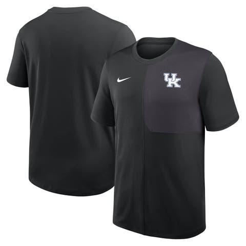 Men's Nike Black Kentucky Wildcats 2025 Sideline UV Performance Coach T-Shirt