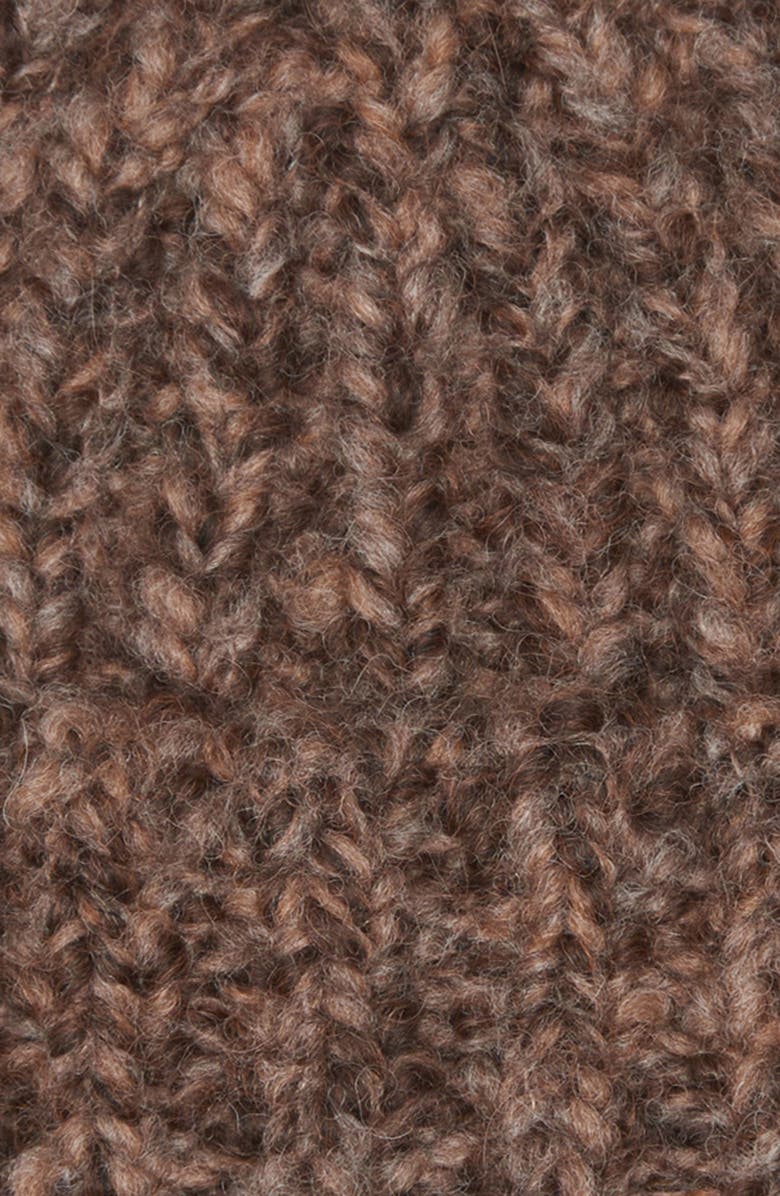 Moncler Logo Patch Wool & Alpaca Beanie, Alternate, color, Black Coffee