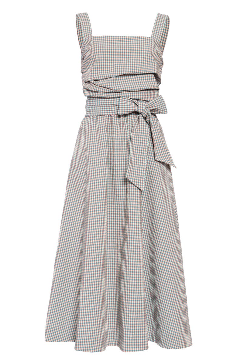 Veronica Beard Positano Seersucker Midi Sundress, Main, color, 