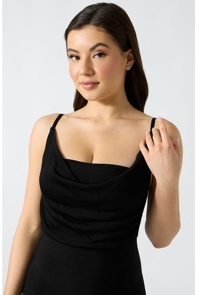 Arisa Sleeveless Bandage Minidress, Alternate, color, JET BLACK