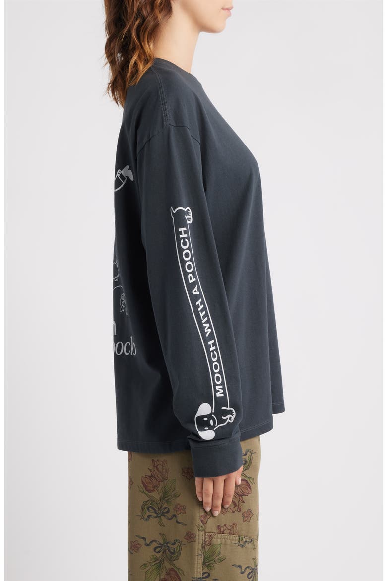 Dog Walker Long Sleeve T-shirt, Alternate, color, CHARCOAL