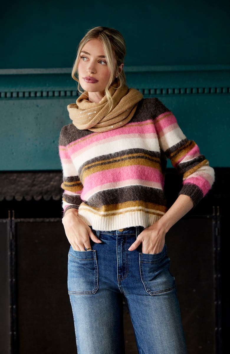 KUT from the Kloth Elvira Stripe Sweater, Alternate, color, 