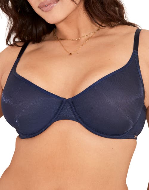 Adore Me Hariette Unlined Full Coverage Bra In Blue