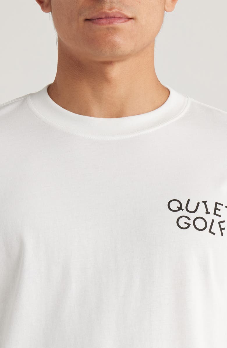Quiet Golf Dancin' Logo Graphic T-Shirt, Alternate, color, White
