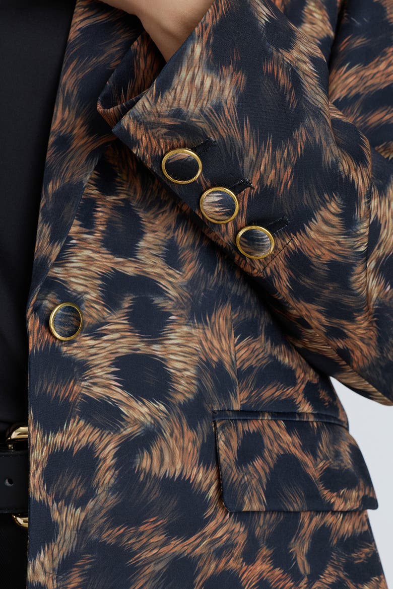 Cheryl Single Breasted Blazer, Alternate, color, Leopard