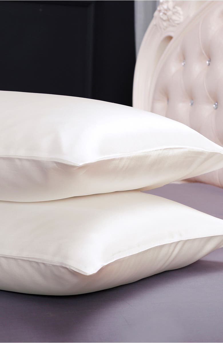 Lilysilk Pure Mulberry Silk Terse Envelope Luxury Pillowcase, Alternate, color, Natural White