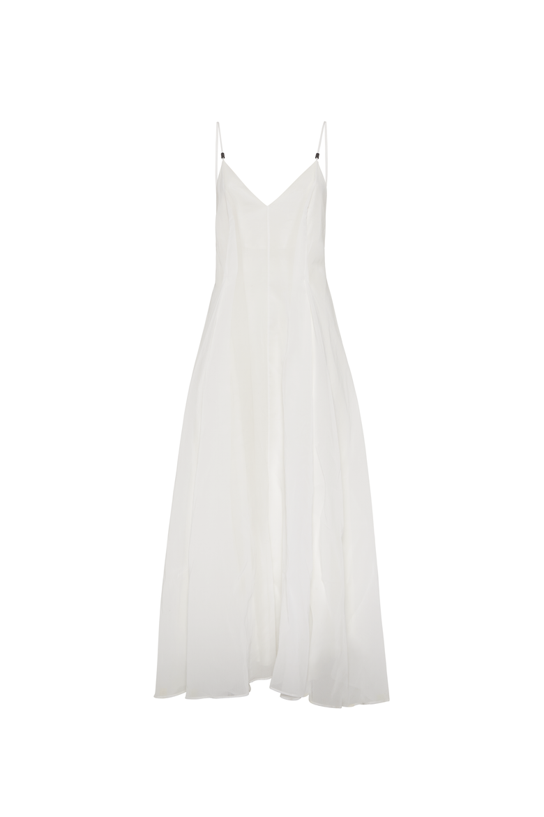 Organza dress with monili, Main, color, White