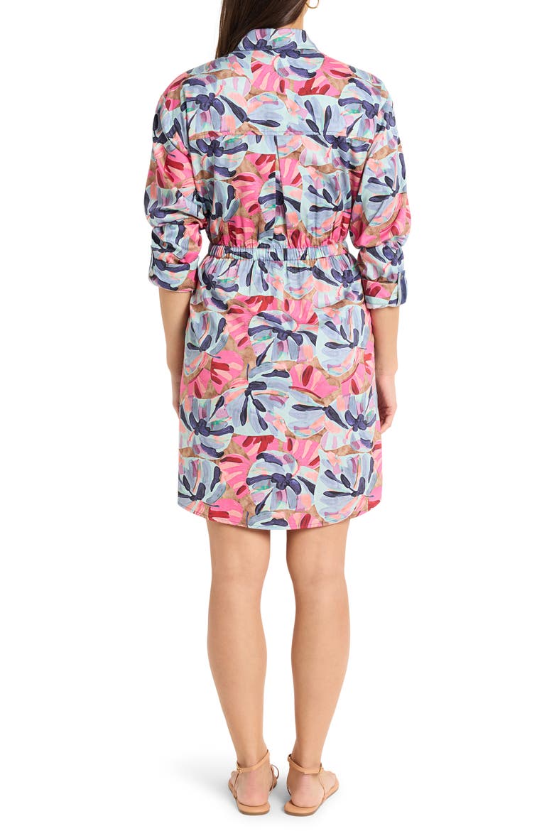Firework Foliage Syd Shirtdress, Alternate, color, BLUE MULTI