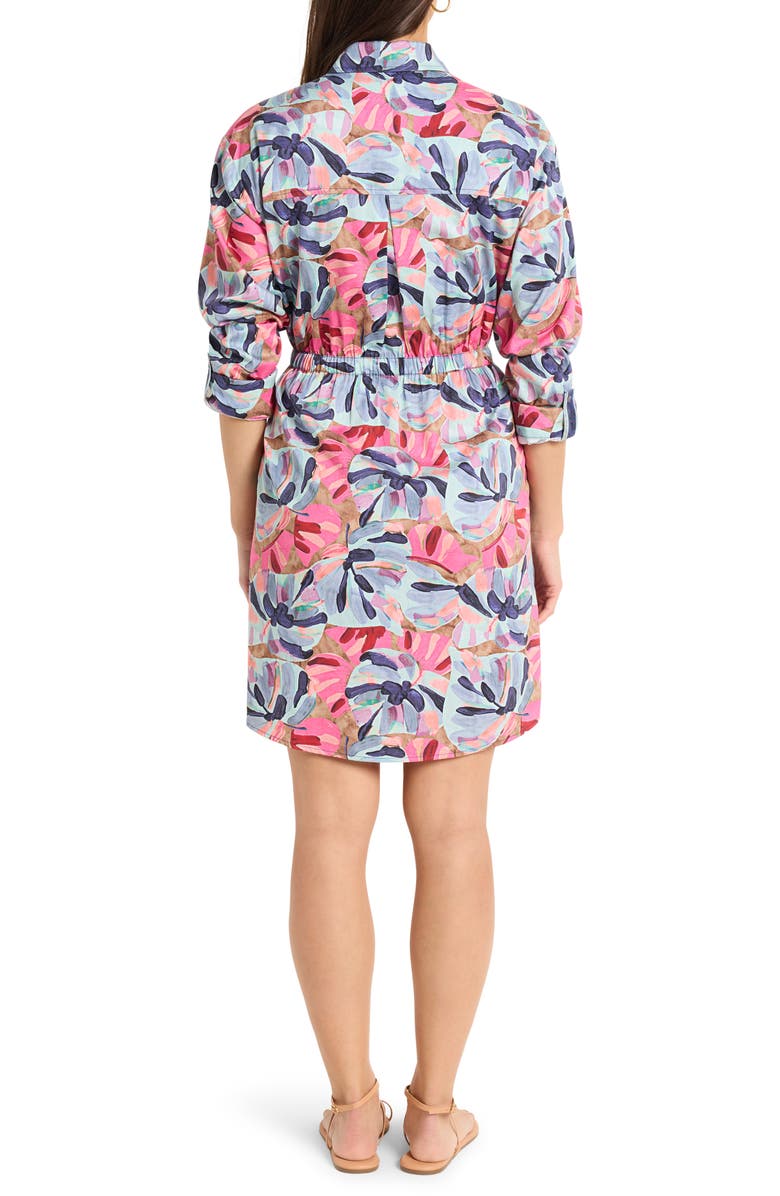 NIC+ZOE Firework Foliage Syd Shirtdress, Alternate, color, Blue Multi