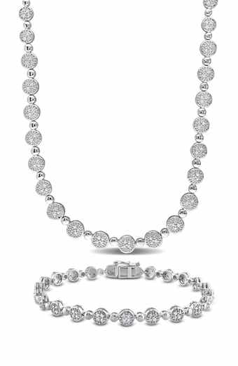 DELMAR Diamond Tennis Necklace & Bracelet Set - 1ct.