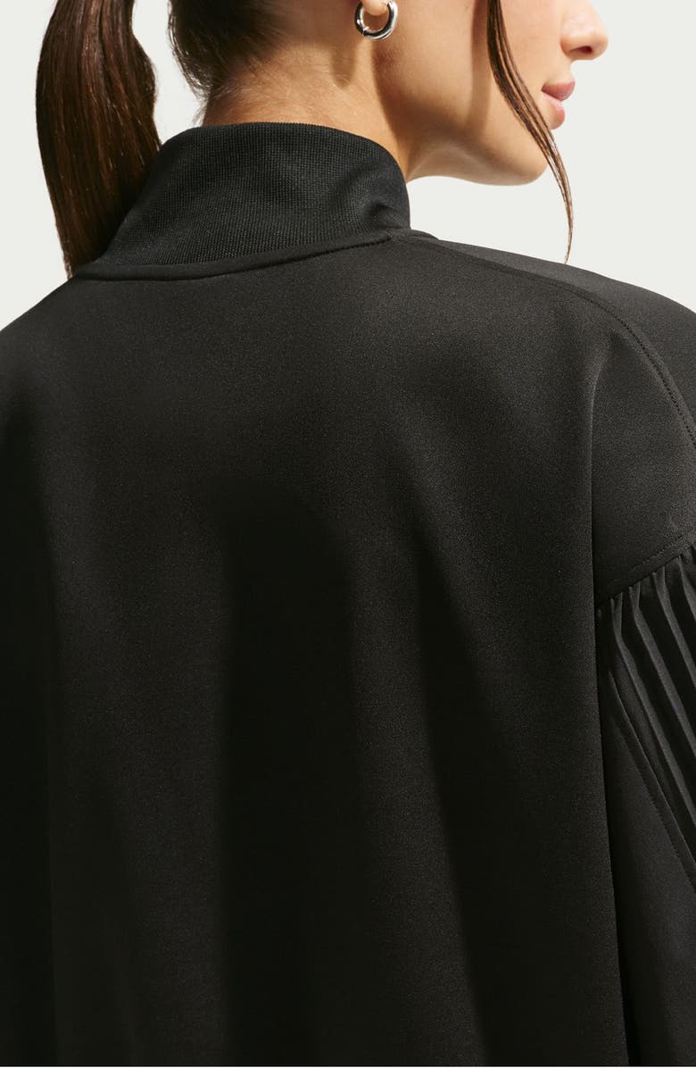 Nike Sportswear Pleated Sleeve Bomber Jacket, Alternate, color, Black/ Sail