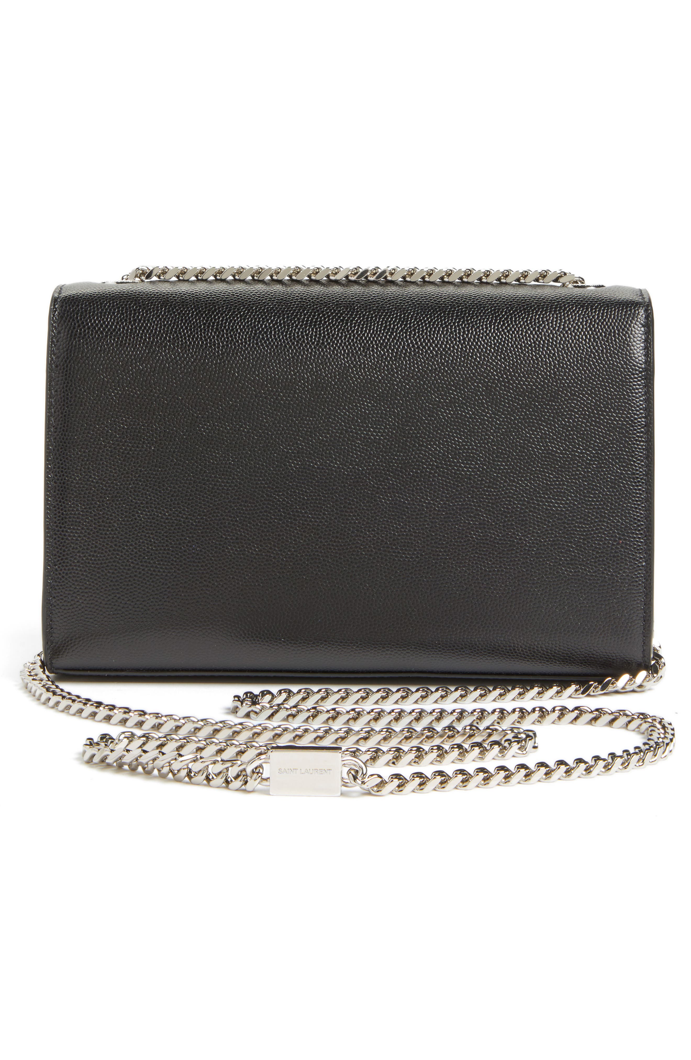 Saint Laurent Small Kate Grained Leather Crossbody Bag, Alternate, color, 