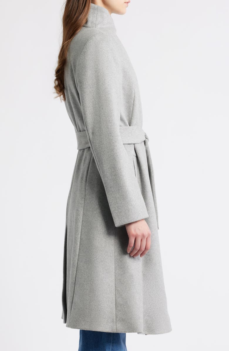 BOSS Wool & Cashmere Belted Coat, Alternate, color, Light Pastel/ Grey