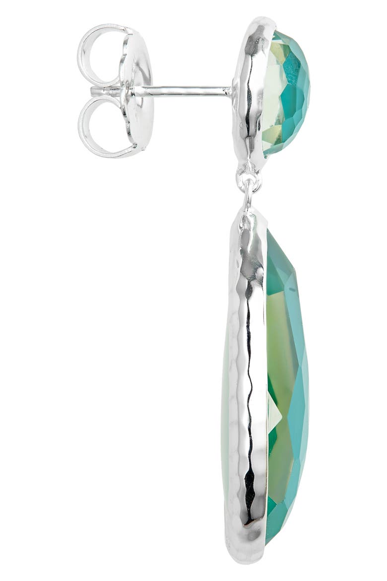 Wonderland Teardrop Earrings, Alternate, color, SILVER/ DENIM