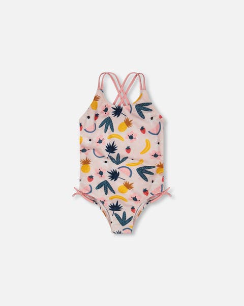 One-Piece Double Crossed Straps Fruits Swimsuit (Toddler, Little Kid & Big Kid)