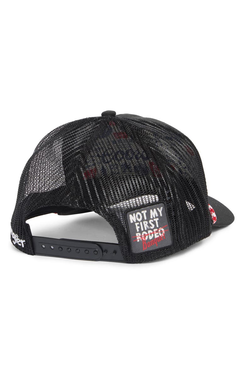 San Diego Hat Embroidered Trucker Hat, Alternate, color, Black