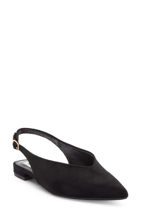 Empress Pointed Toe Slingback Flat