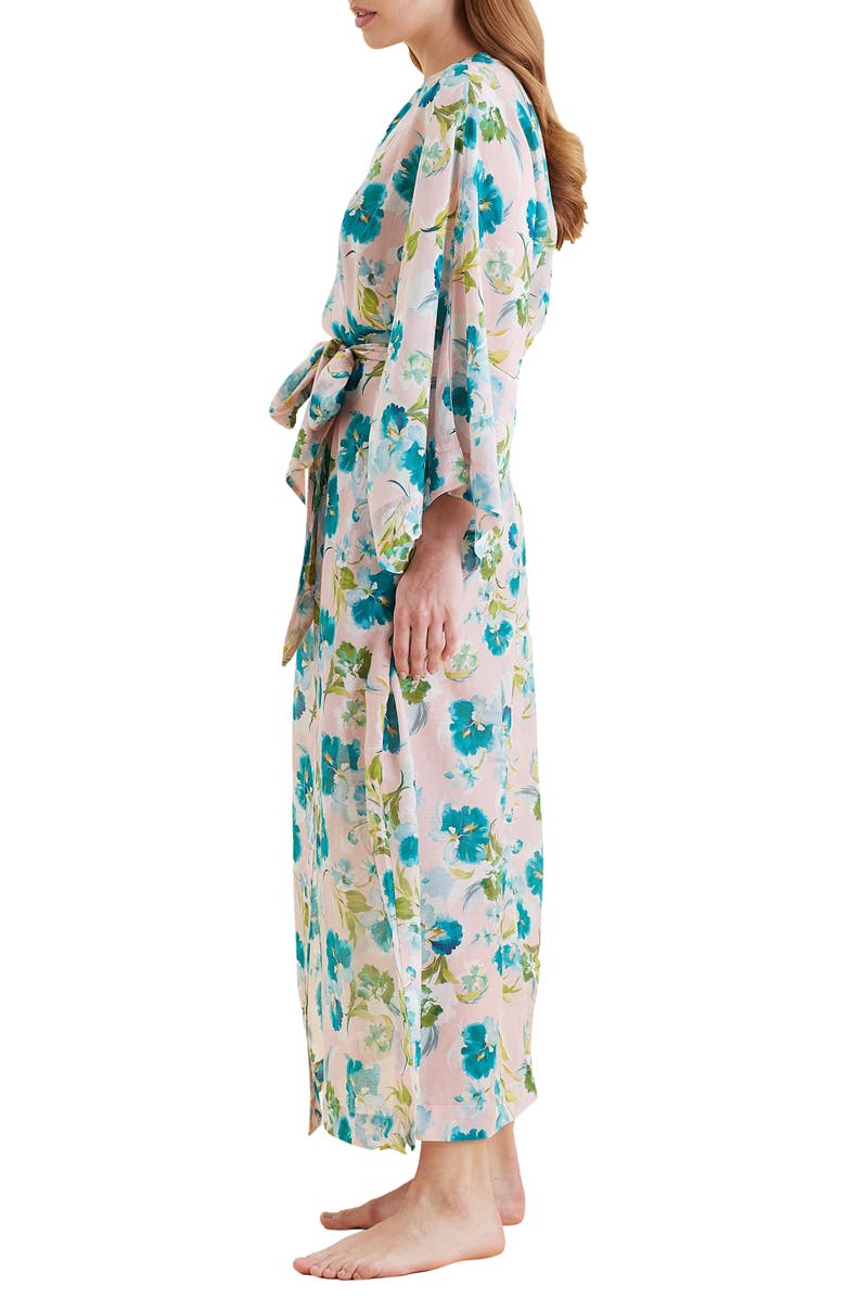 Papinelle Audrey Floral Cotton & Silk Wrap, Alternate, color, 