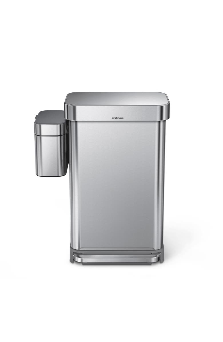 simplehuman 4L compost caddy, Alternate, color, Brushed