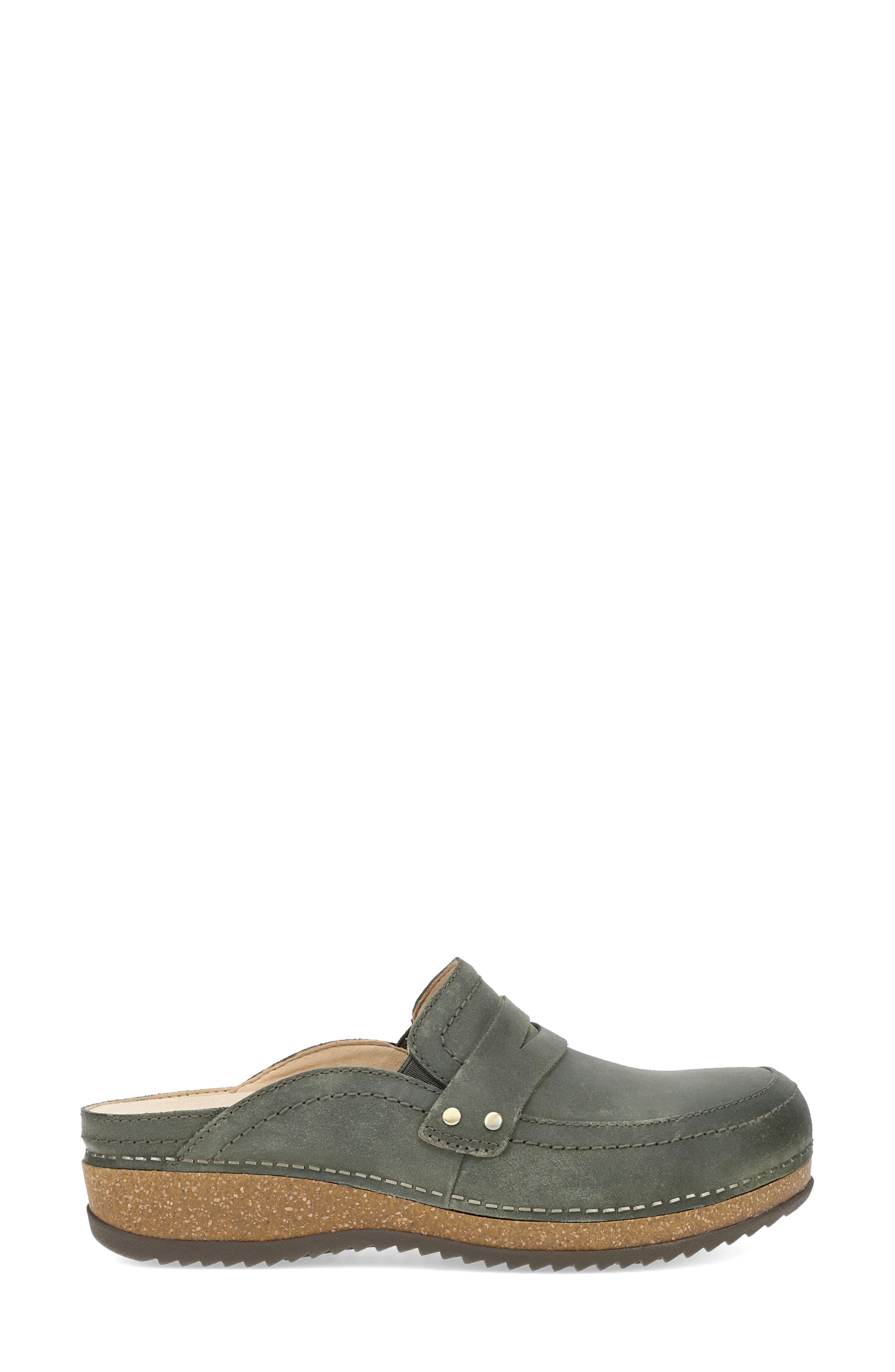 Maggy Penny Loafer Platform Clog, Alternate, color, OLIVE