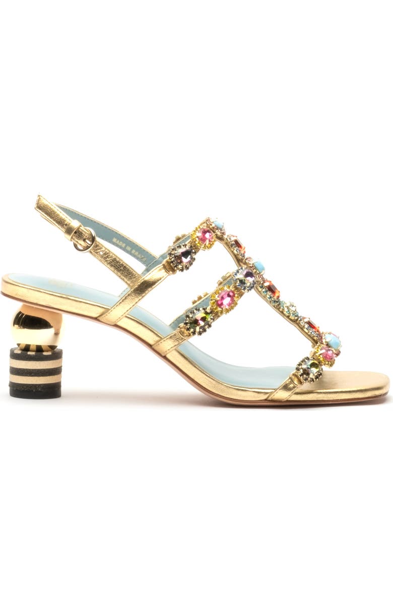Frances Valentine Kiki Gem Heel Sandal, Alternate, color,
