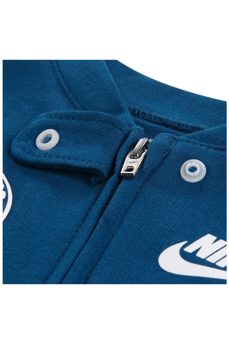Patch Logo Detail Zip Footie, Alternate, color, BLUE FORCE