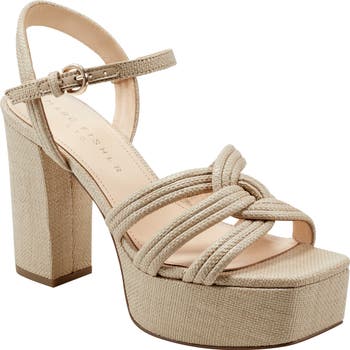 Cairo Platform Woven Sandals Marc Fisher LTD Cairo Ankle Strap