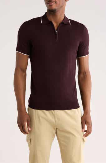 DENIM AND FLOWER Quarter Zip Polo Sweater