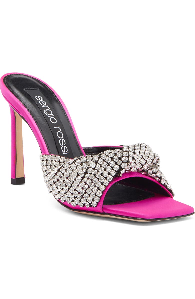 Sergio Rossi Crystal Embellished Slide Sandal, Main, color,