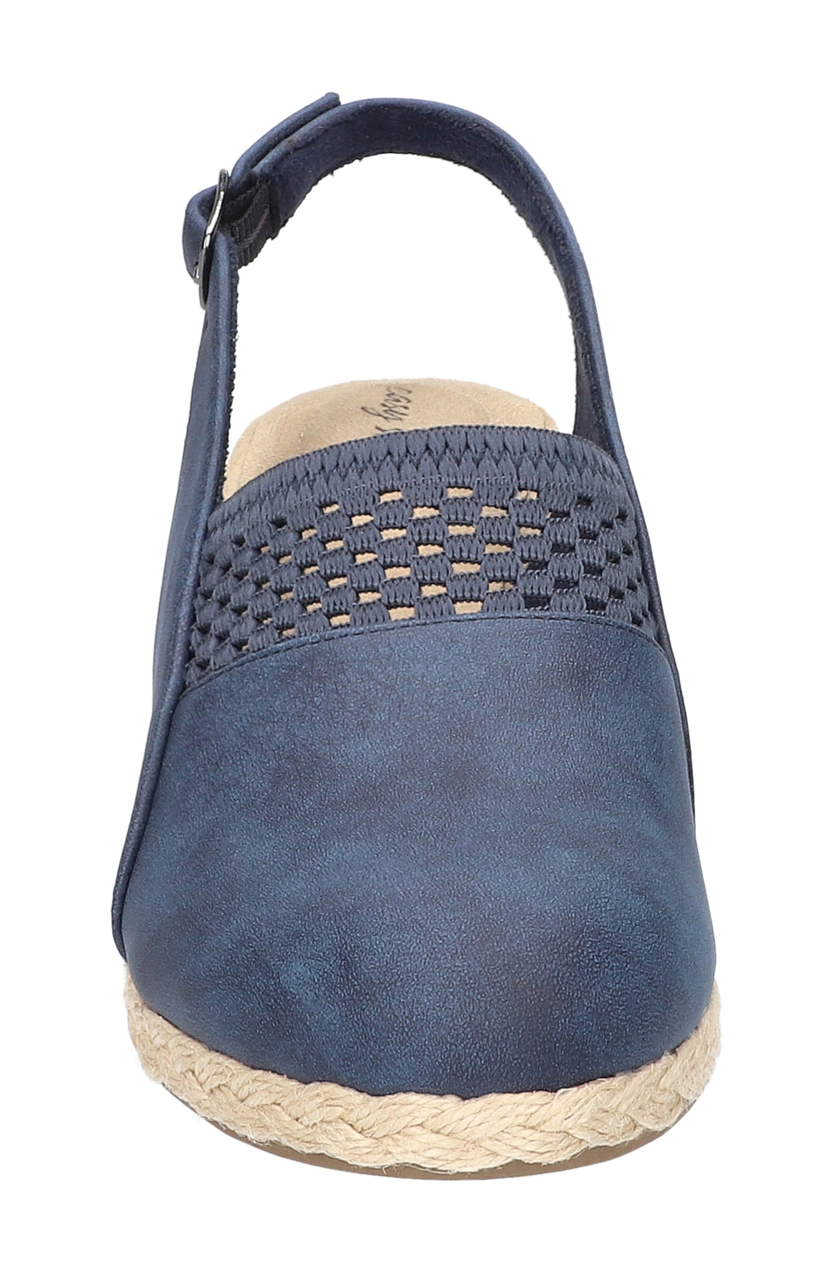 Aloha Slingback Espadrille Wedge Pump, Alternate, color, NAVY